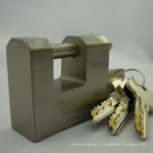 Chave do computador cadeado de aço inoxidável retangular, cadeado de chave de latão